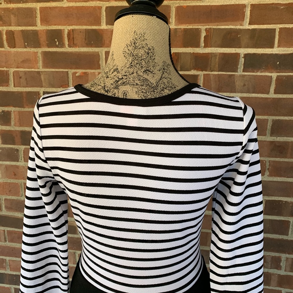 LuLaRoe striped layered 3 tier Georgia dress - Picture 5 of 8